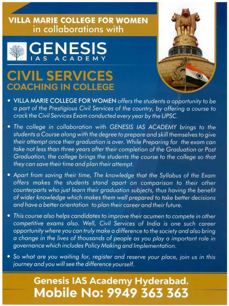 Civil Services Examination (IAS, IPS, IFS) Coaching Villa Villa